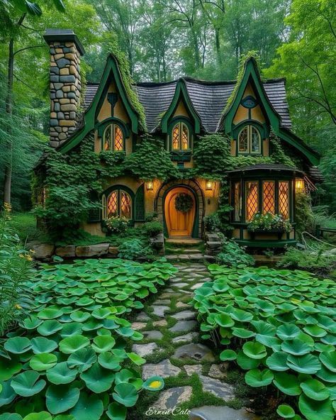 Stunning Houses, Bedroom Concept, Fairytale Life, Architecture Reference, Fairytale Houses, Storybook House, Magical House, Green Cottage, Eco System