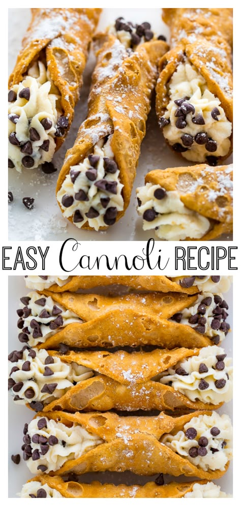 Canolli Recipe Cannoli Filling, Canollis Recipe Italian, Cannoli Cake Pops, Canoli Cupcakes Recipe, Easy Canolis Recipe, Canolis Recipe Italian Easy, Canoli Shell Recipe Easy Cannoli Shells, Italian Dessert Bar, Cannoli Recipe Shell