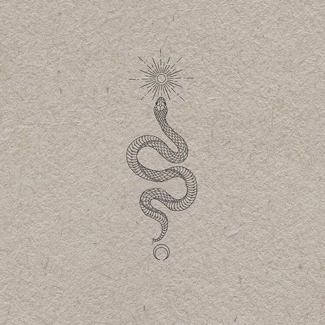 Brown Snake Tattoo, Fiz Lorsman Tattoo, Sketch Snake, Red Snake Tattoo, Gemini Tattoo, Snake Tattoo Design, Sun Tattoos, Modern Tattoos, Tattoo Sketch