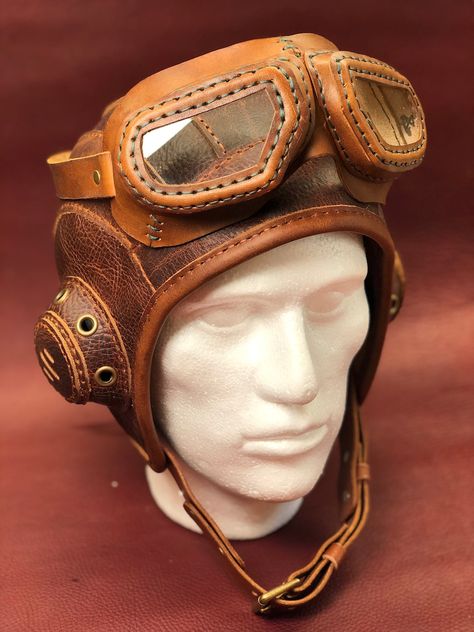 Handmade Leather Aviator Cap Steampunk Flight Cap With Adjustable Chin Strap Victorian Costume Post Apocalyptic Cosplay LARP Fallout - Etsy Drowsy Chaperone, Visual Kei Fashion, Aviator Cap, Steampunk Hat, Kei Fashion, Art Time, Aviator Hat, Victorian Costume, Addams Family