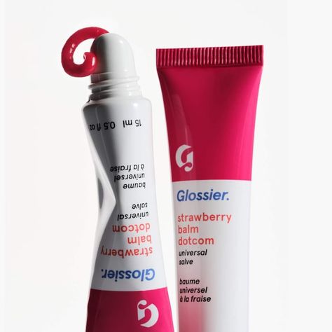 Strawberry Balm Dotcom Lip Balm and Skin Salve - Glossier | Sephora Glossier Lip Balm, Cheap Mothers Day Gifts, Strawberry Lip Balm, Look Expensive, Flavored Lip Balm, Balm Dotcom, Best Mothers Day Gifts, Make Her Smile, Presents For Mom