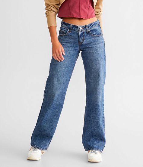 Levi's® Low Loose Jean - Women's Jeans in Real Recognize Real | Buckle American Eagle Low Rise Jeans, Levi’s Low Rise Jeans, Cute Levi Jeans, Baggy Levi Jeans Outfit, Levi’s Low Loose Jeans, Levi Low Loose Jeans, Levis Low Rise Jeans, Levis Low Loose Jeans, Levi’s Jeans Women