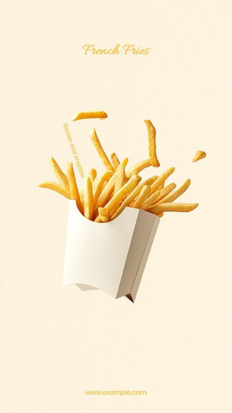 French fries  Instagram story template, editable design | premium image by rawpixel.com / Ling Fries Instagram Story, French Fries Aesthetic, Fries Potatoes, Potatoes Fries, Aesthetic Quote, Quote Wallpaper, Awesome Designs, Aesthetic Things, Best Templates