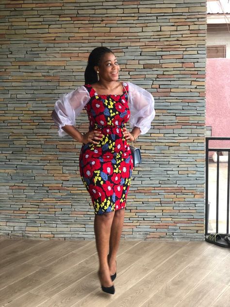 Beautiful Ankara designs Ankara and organza Ankara Organza Dress Styles, Latest Ankara Flare Gown Styles, Straight Ankara Dress Designs, Organza And Ankara Dress, Ankara And Organza Combination, Ankara With Organza Styles, Straight Kitenge Dress Designs, Flare Gown Ankara, Flay Ankara Gown