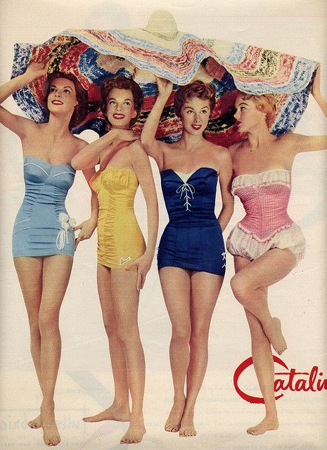 vintage bathing suits Catalina Swimwear, 1950s Swimsuit, Estilo Pin Up, Patron Vintage, Vintage Bathing Suits, Bathing Beauty, Vintage Swim, Gene Kelly, Mae West