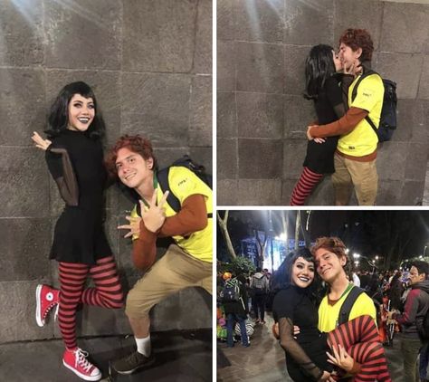 Jonnie And Mavis Costume, Hotel Transylvania Couple Costume, Mavis And Jonathan Costume, Hotel Transylvania Costume Couple, Jonathan And Mavis Costume, Jonny And Mavis Couple Costume, Comic Con Couple Costumes, Mavis And Johnny Cosplay, Couples Comic Con Costumes