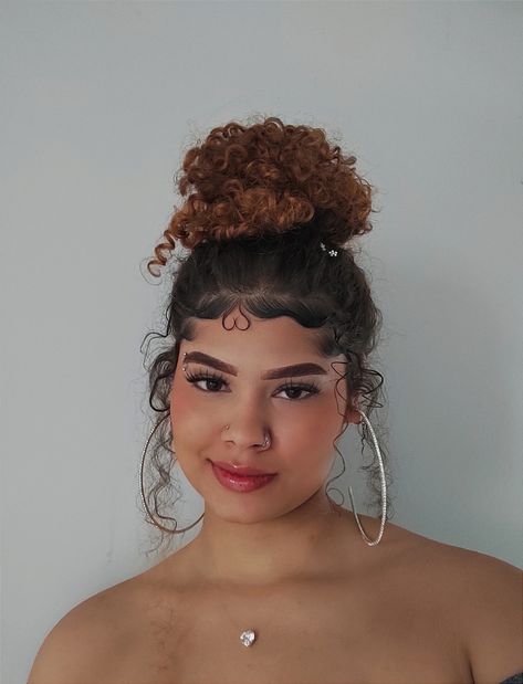 Ideias De Baby Hair, Feed In Braids Hairstyles, Girls Natural Hairstyles, Feed In Braid, Curly Hair Styles Easy, Curly Hair Inspiration, Curly Girl Hairstyles, 4c Hairstyles, Baddie Hairstyles