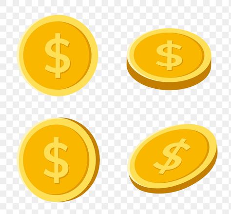 Finance Clipart, Coin Illustration, Money Illustration, Sticker Transparent, Clipart Free, Game Icon, About Money, Gold Coin, Kawaii Drawings