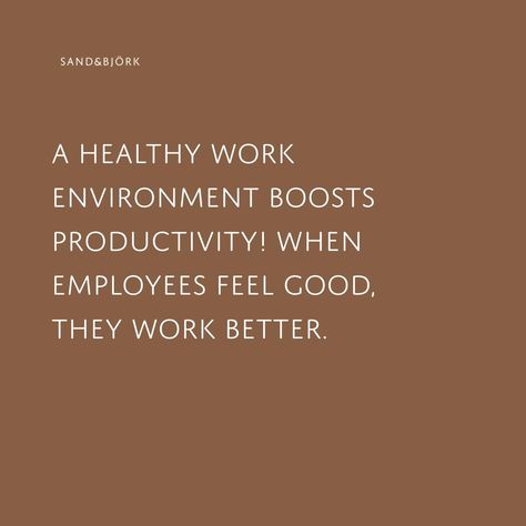 TRUTH - A healthy work environment leads to happier, more productive employees. Swipe to see the benefits and get reminded of what's really important for your post-vacation workspace! 💪 #HealthyWorkplace #EmployeeWellbeing Environment Thoughts, Good Work Environment, Healthy Work Environment, 2025 Goals, Healthy Workplace, Employee Wellness, Healthy Work, 2025 Vision, More Productive