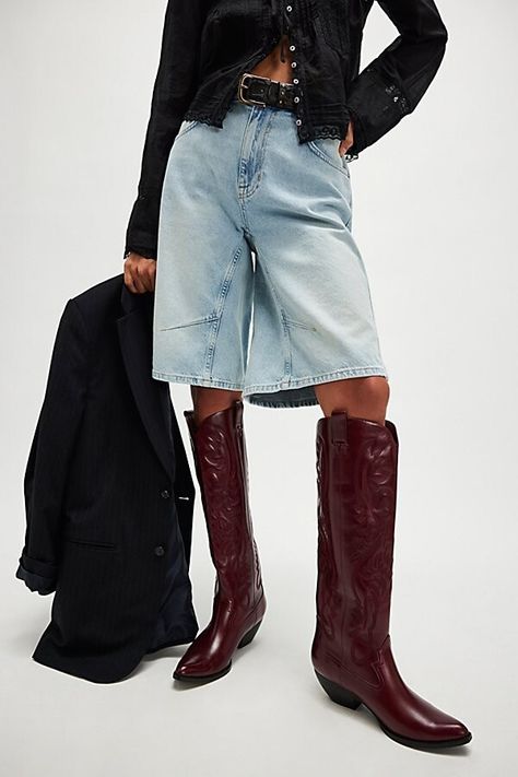 Finn Tall Western Boots Fringe Boots Outfit, Jeffrey Campbell Rain Boots, Tall Western Boots, Shoe Styling, Concert Outfit Fall, Rain Boot Outfit, Tall Western Boot, Jeffrey Campbell Heels, Glamourous Heels