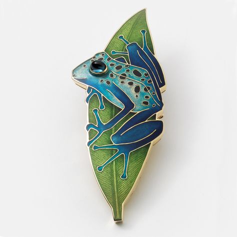 Blue dart frog brooch – Fred Rich Enamel Design Enameling Jewelry, Cloisonne Enamel Jewelry, Frog Brooch, Blue Dart, Cloisonne Jewelry, Frog Jewelry, Georgian Jewelry, Dart Frog, Online Gold Jewellery