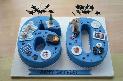 20+ Husband’s Birthday Cake Ideas to choose from 70th Birthday Cake For Dad, Number Shaped Cakes, Number Cake Ideas, Cricket Birthday Cake, 60th Birthday Cake For Men, Delicious Birthday Cakes, Birthday Number Cake, 24th Birthday Cake, Cake For Dad