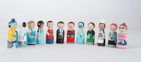 Parents Anniversary, Hobby Gifts, Peg People, Anniversary Gifts For Parents, Peg Doll, Kokeshi Dolls, Wooden Dolls, Unique Christmas Gifts, Peg Dolls