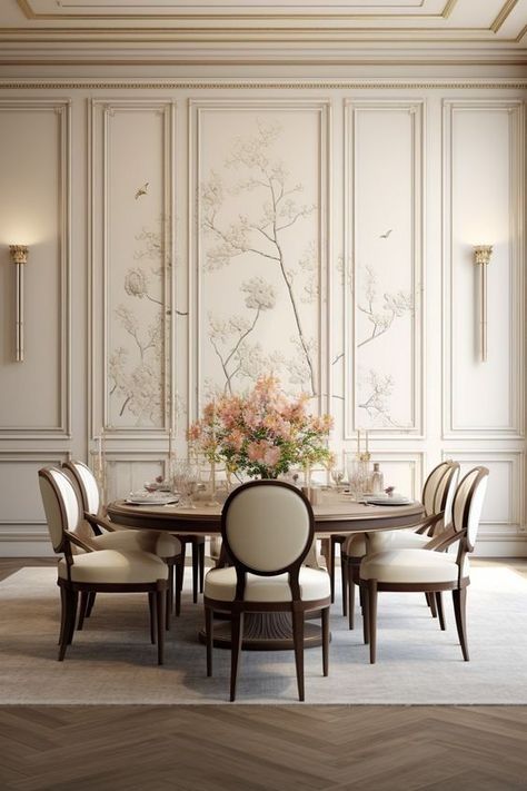 dining room decorating ideas formal dining room decorating ideas dining room design colour French Classic Interior Design, French Neoclassical Interior, French Classic Interior, Decorating Dining Room, Classic Dining Room Design, Parisian Dining Room, Villa Classic, Latest Dining Table, Pool Garage