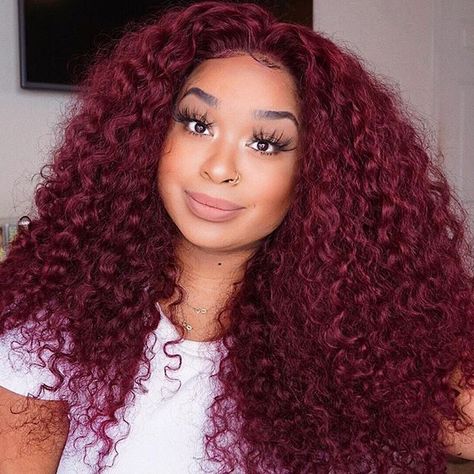 Blonde lace front wigs, synthetic wigs, curly wigs, affordable wigs Burgundy Curly Hair, Curly Bundles, Dyed Curly Hair, Red Curly Hair, Real Hair Wigs, Colored Curly Hair, Dyed Natural Hair, Bundles With Closure, Curly Human Hair Wig