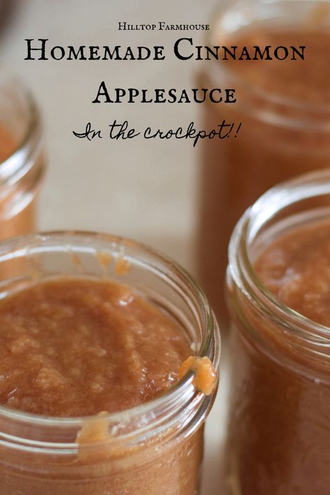 Cinnamon Applesauce Canning Recipe, Easy Canned Applesauce, Applesauce Recipes Cinnamon, Making Applesauce In Crockpot, Canning Cinnamon Applesauce, Crock Pot Applesauce For Canning, Canned Cinnamon Applesauce, Applesauce Crockpot Recipes, Canned Applesauce Crock Pot