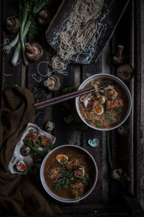 homemade ramen noodles in a lapsang souchong broth with crispy tofu | twigg studios | Bloglovin’ Twigg Studios, Homemade Ramen Noodles, How To Make Ramen, Lapsang Souchong, Homemade Ramen, Asian Noodles, Detox Soup, Ramen Recipes, Crispy Tofu