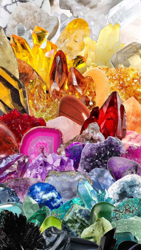 Crystal World, Rainbow Crystal, Glass Flowers, Color Palettes, Color Combos, Stones And Crystals, Rainbow, Energy, Road