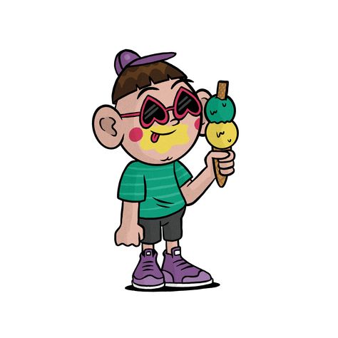 Boy eating ice cream character concept. Ice Cream Character, Ice Cream Drawing, Cream Drawing, Eating Ice, Eating Ice Cream, Baby Eating, Character Design Animation, Illustration Character Design, Cartoon Character