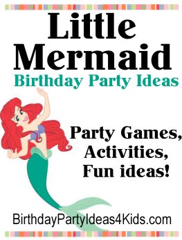 Fun party games, activities, food, favors, decorations and more all with a Little Mermaid theme.  #mermaid #birthday #party Mermaid Games, Little Mermaid Birthday Party Ideas, Mermaid Party Games, Princess Party Games, Food Favors, Mermaid Birthday Party Ideas, Little Mermaid Birthday Party, Ariel Birthday Party, Ariel Birthday