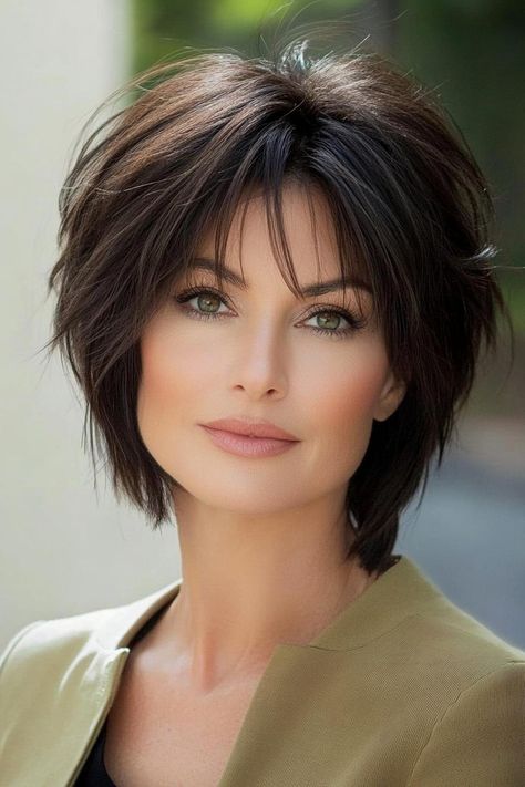 31 Sassy Hairstyles for Older Women with Attitude Short Hair Looks Ideas, Shoulder Length Choppy Haircuts, Cute Short Haircuts For Round Faces, Sassy Haircuts For Women Over 50, Bobs With Bangs For Older Women, Short Sassy Hair Over 50, Layered Bob Hairstyles With Bangs, Layered Hair Bob, Short Layered Hair With Bangs