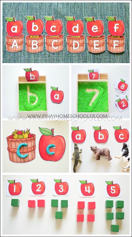 Apple Letters, Apple Unit, Apple Activities, Apple Craft, Letter Sound, Autumn Activities For Kids, Apple Theme, Counting Activities, Tot School