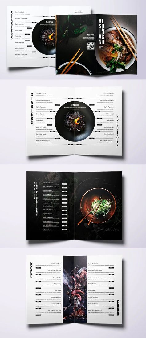 Asian Food Menu Design, Asian Restaurant Menu Design, Chinese Restaurant Menu Design, Japanese Food Menu Design, Thai Menu Design, Asian Menu Design, Sushi Menu Design, Menu Ideas Restaurant, Food Menu Design Layout