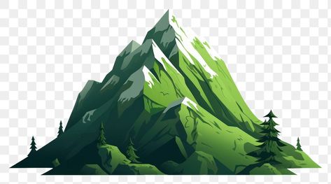 Green Mountain Aesthetic, Mountain Cartoon, Png Landscape, Mountain Png, Mountain Vector, Mountain Clipart, Vector Mountain, Mountain Aesthetic, Graphic Design Fun