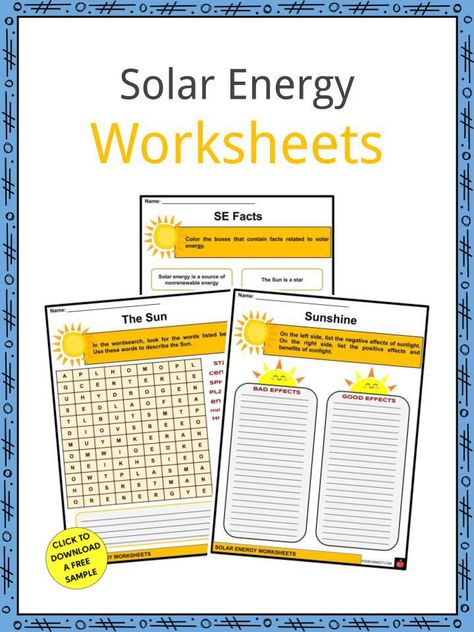 This is a fantastic bundle which includes everything you need to know about the solar energy across 25 in-depth pages. These are ready-to-use Solar Energy worksheets that are perfect for teaching students about the solar energy which is light and heat that is harnessed from the Sun using different technologies. Energy Worksheets, Solar Energy For Kids, How Solar Energy Works, Concentrated Solar Power, Energy Facts, Energy Kids, Solar Water Heating System, Solar Energy Facts, Solar Energy Projects