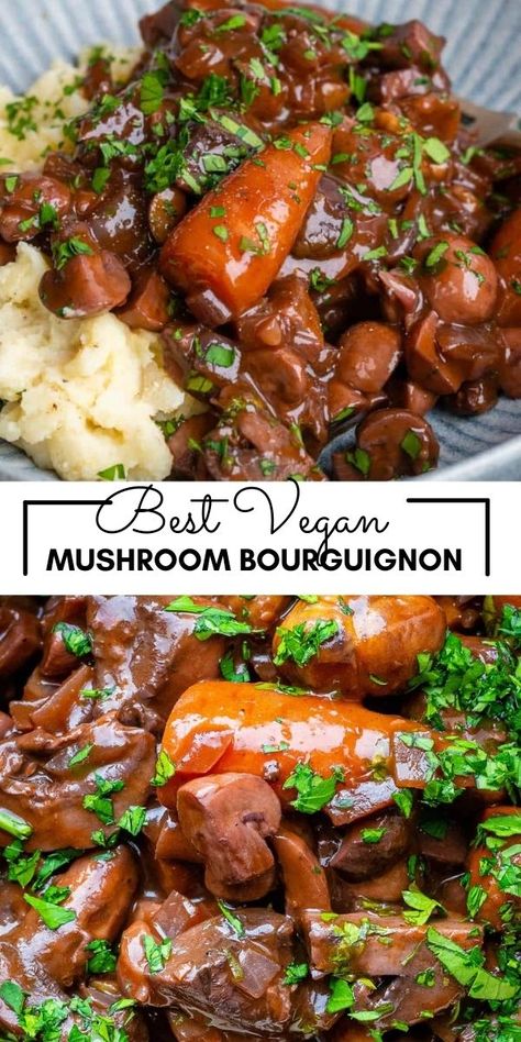 Costco Vegan Mushroom Stew, Mushroom Stew Vegetarian, Christmas Vegan Recipes Dinners, Red Wine Vegan Recipes, Veggie Winter Recipes, Food & Wine, Vegan Vegetable Stew, Vegan Stews And Soups, Vegan Winter Food