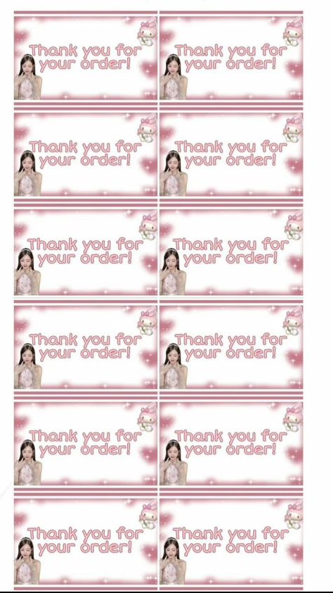 Thank You Mail Sticker Kpop, K Pop Mail Sticker, Thank You Kpop, Kpop Sticker Template, Thank You Mail, Freebies Kpop, Kpop Freebies, Kotak Bento, Thank U Cards