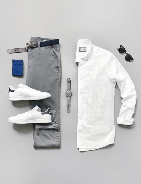 White Shirt Outfits, Herren Style, Insta Outfits, Mens Fashion Blog, Mens Casual Dress Outfits, Outfit Grid, Outfit Jeans, Retro Mode, Mens Fashion Casual Outfits