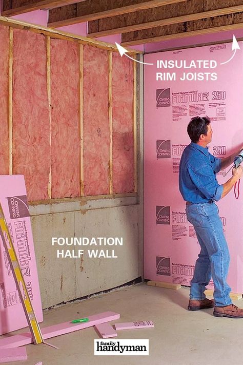 Insulating A Basement, Insulate Basement Walls, Insulating Basement Walls, Framing Basement Walls, Finishing A Basement, Finishing Basement Walls, Basement Insulation, Finish A Basement, Foam Insulation Board