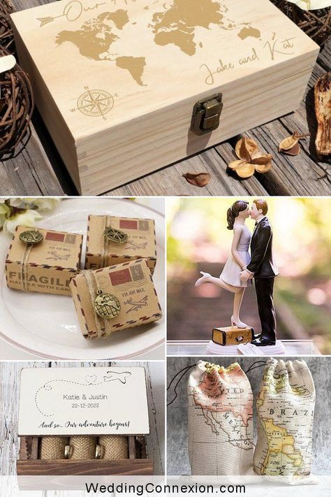 Around the world wedding theme ideas are for enthusiastic couples that love travelling. Perhaps you were born on two different continents and wish to reunite both cultures while celebrating your big event. Visit us to view unique around the world wedding ideas and get a head start in bringing your decor to the top! WeddingConnexion.com Around The World Wedding Theme, International Wedding Ideas, Travel Themed Wedding Ideas, Travel Wedding Theme Decoration, Wedding Travel Theme, Vintage Travel Wedding, Destination Wedding Themes, Travel Inspired Wedding, Elegant Wedding Ideas