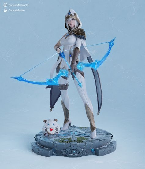 ArtStation - Ashe, the Frost Archer Archer Pose, Ashe League Of Legends, Archer Characters, Character Poses, Lol League Of Legends, Inspirational Artwork, Cyberpunk Art, Personal Project, 영감을 주는 캐릭터