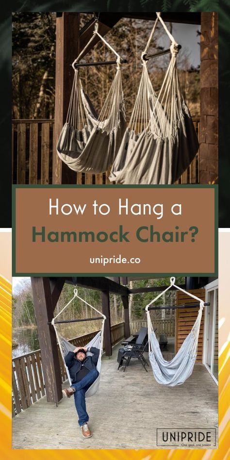 Unipride Brand: How to Hang a Hammock Chair? Unipride’s soft and comfy hammock chair is a perfect fit in every household. The stylish and minimalist Scandinavian-styled hammock chair can be hung outdoors as well as indoors. But if you’re nervous about hanging your hammock chair, we’re here to turn your fear into a nearly effortless experience. | Hammock Chair | Comfortable Hammock Chair | Hammock Chair | Hammock Swing Chair | Sustainable Hammock Chair | Hammock Chair Decor Hammock Chair Frame Diy, Chair Hammock Outdoor, How To Hang A Hammock Chair, Hanging Outdoor Chair, Hammock Chair Living Room, Hamock Chair, Hanging Hammock Chair Outdoor, Hammock Chair Diy, Hammock Chair Stand Diy