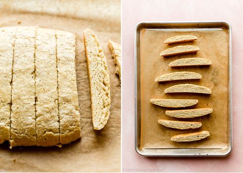 Vanilla Biscotti Recipe, Vanilla Biscotti, Cranberry Pistachio, White Chocolate Bar, Sally's Baking, Biscotti Recipe, Cinnamon Chips, Crunchy Cookies, Baking Sweets