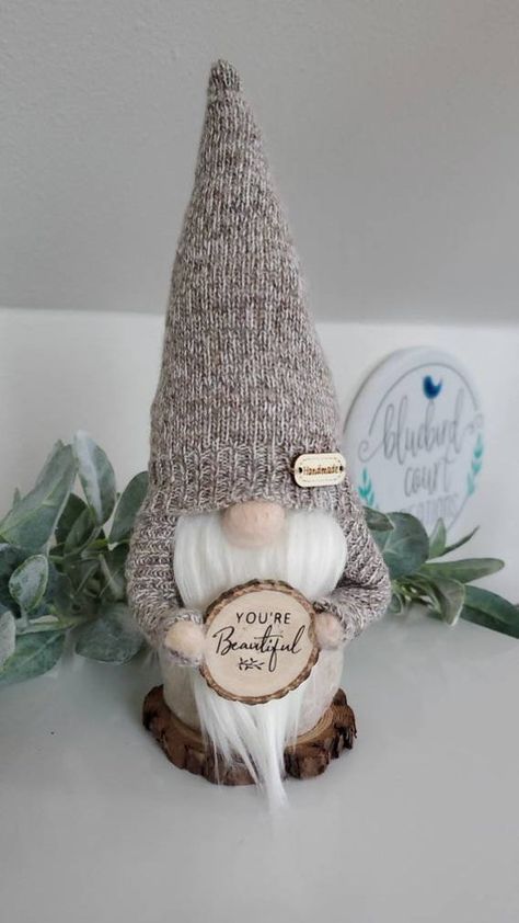 Check out this item in my Etsy shop https://www.etsy.com/listing/924218103/neutral-gnome-tan-gnome-with-arms-youre Shabby Chic Diy Projects, Burlap Wreath Diy, Recycled Sweater, Diy Crafts For Adults, Encouragement Gift, Diy Gnomes, Gnome Patterns, Gnomes Crafts, Christmas Decorations Rustic