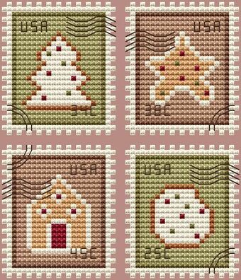 Pattern Small Christmas Cross Stitch Patterns, Stamp Cross Stitch, Primitive Cross Stitch Patterns, Cross Stitch Pattern Christmas, Cookie Christmas, Beautiful Cross Stitch Pattern, Xmas Cross Stitch, Cross Stitch Christmas Ornaments, Small Cross Stitch