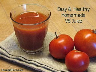 Easy Homemade V8 Juice (Vegetable Tomato Juice) - FarmgirlFare.com by Farmgirl Susan, via Flickr Homemade V8 Juice, Tomato Juice Recipes, V8 Juice, Tomato Relish, Organic Tomatoes, Vegetable Juice, Tomato Vegetable, Tomato Juice, Simply Recipes