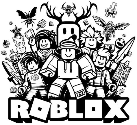 Roblox Coloring Pages - 40 New Fan Coloring Sheets Roblox Colouring Pages, Roblox Coloring Pages Free Printable, Roblox Sketch, Roblox Coloring Pages, Roblox Coloring, Ava Roblox, Kids Book Storage, Fnaf Coloring Pages, Roblox Birthday