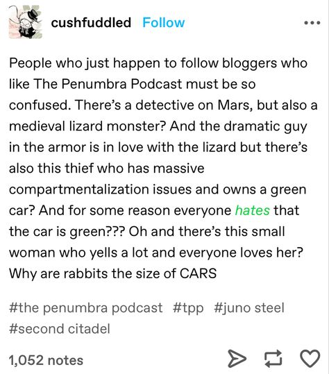 Second Citadel, Juno Steel, Penumbra Podcast, Fiction Podcasts, Character Analysis, Audio Drama, Night Vale, Space Pirate, Life Choices