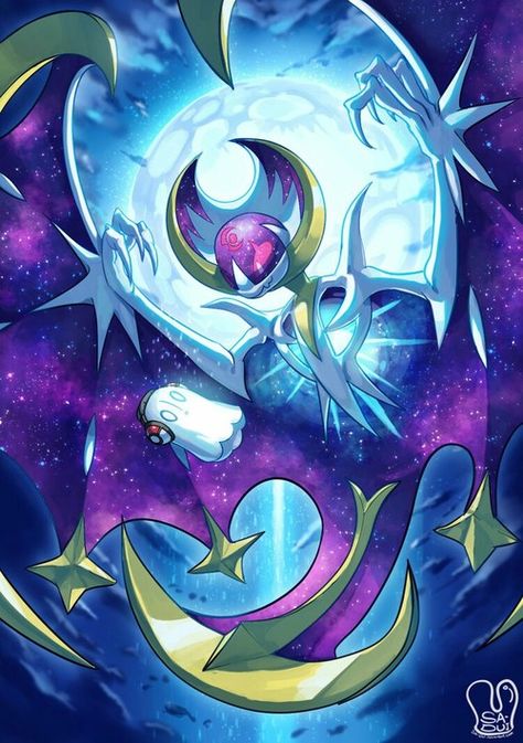 pokemon, lunala Pokemon, Deviantart, Stars, Blue, Pokémon