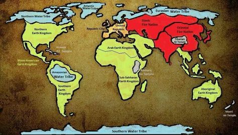 The World map as the four nations Republic City, Moving To New Zealand, Star Wars The Old, Water Tribe, Avatar Series, Korra Avatar, Otaku Art, Falling Kingdoms, Air Bender