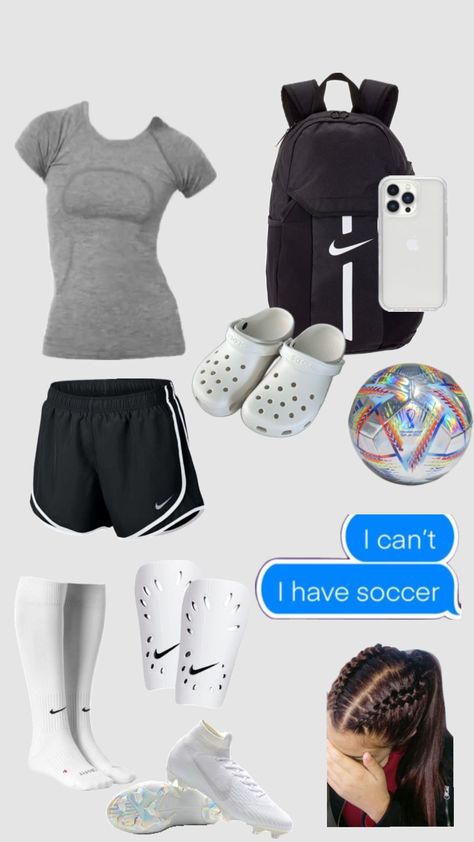 Soccer Outfit Casual Athletic Outfits, Sporty Girl Aesthetic, Soccer Girls Outfits, Soccer Essentials, Soccer Outfit, Soccer Inspiration, Soccer Workouts, Soccer Outfits, Volleyball Outfits