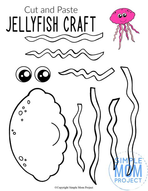 Teaching the letter J or exploring ocean animals with your preschooler or toddlers kids? Use the free printable template and make your own jellyfish craft friend. He is the perfect, easy under the sea art project to do this summer! #jellyfishcrafts #jellyfish #oceananimals #oceananimalcrafts #SimpleMomProject Jellyfish Template, Homeschooling Lessons, Preschool January, Paper Plate Jellyfish, Simple Mom Project, Sea Animal Crafts, Ocean Craft, Ocean Animal Crafts, Diy Jellyfish