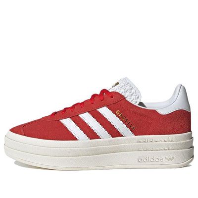 (WMNS) adidas Gazelle Bold 'Red' ID6990 Red Platform Sneakers, Red Gazelle Adidas Outfit, Megan Outfit, Adidas Gazelle Platform, Red Adidas Outfit, Adidas Gazelle Red, Shoes Makeover, Red Adidas Gazelle, Red Sambas