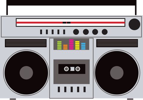 Boombox Art, Circus Halloween Costumes, 80s Party Decorations, 80s Birthday Parties, Diy Cake Topper Birthday, 80's Party, 80s Theme Party, 80s Theme, Print Design Art