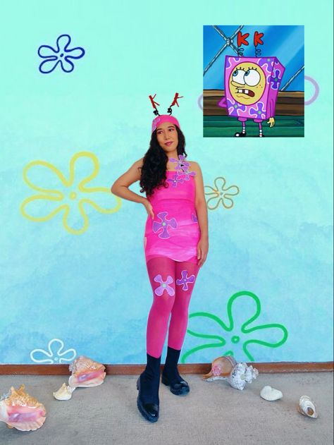 Spongebob Show Costumes, Spongebob Rave Makeup, Spongebob Rave Costume, Cute Spongebob Outfits, Unique Spongebob Costumes, Sponge Bob Outfits, Jellyfish Rave Spongebob, Spongebob Party Outfit Ideas, Spongebob Theme Outfit