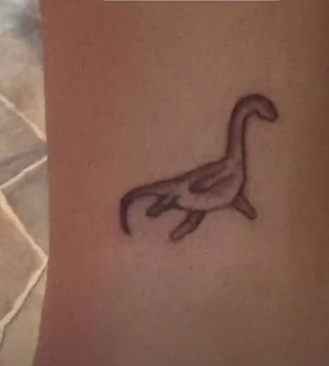 Loc Ness Monster Tattoo, Nessie Tattoo Loch Ness Monster, Lockness Monster Tattoo, Locness Monster Tattoo, Nessy Tattoo, Nessie Tattoo, Loch Ness Monster Tattoo, Inner Tattoo, Cryptid Tattoo